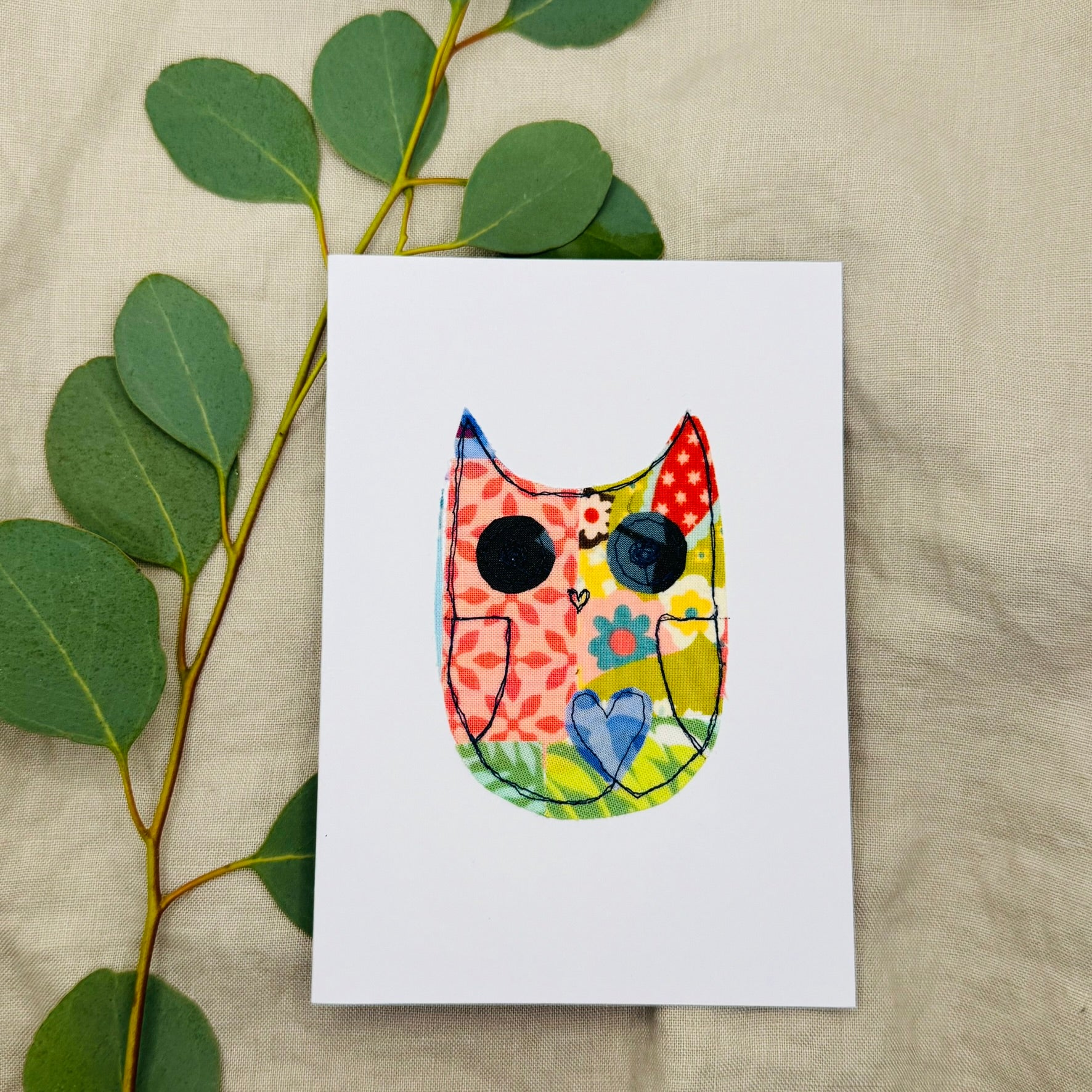 Upcycled handmade animal cards