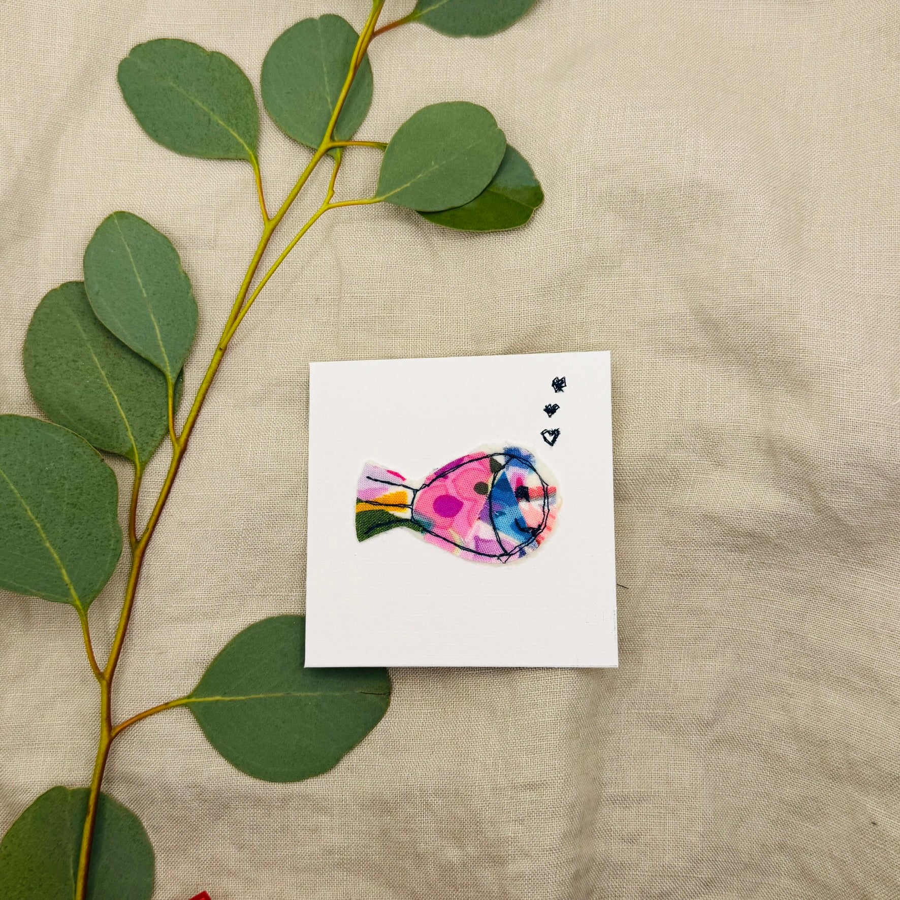 Upcycled handmade animal cards