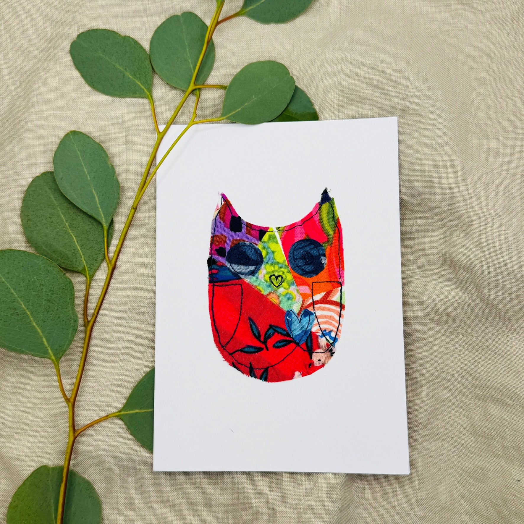 Upcycled handmade animal cards
