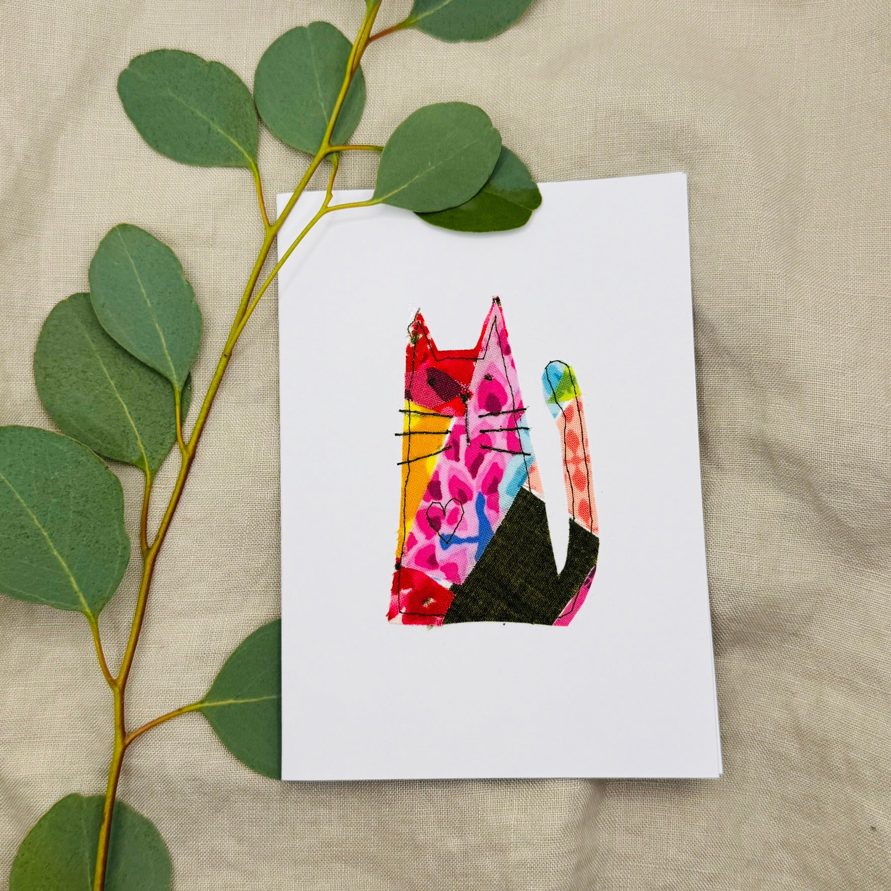 Upcycled handmade animal cards