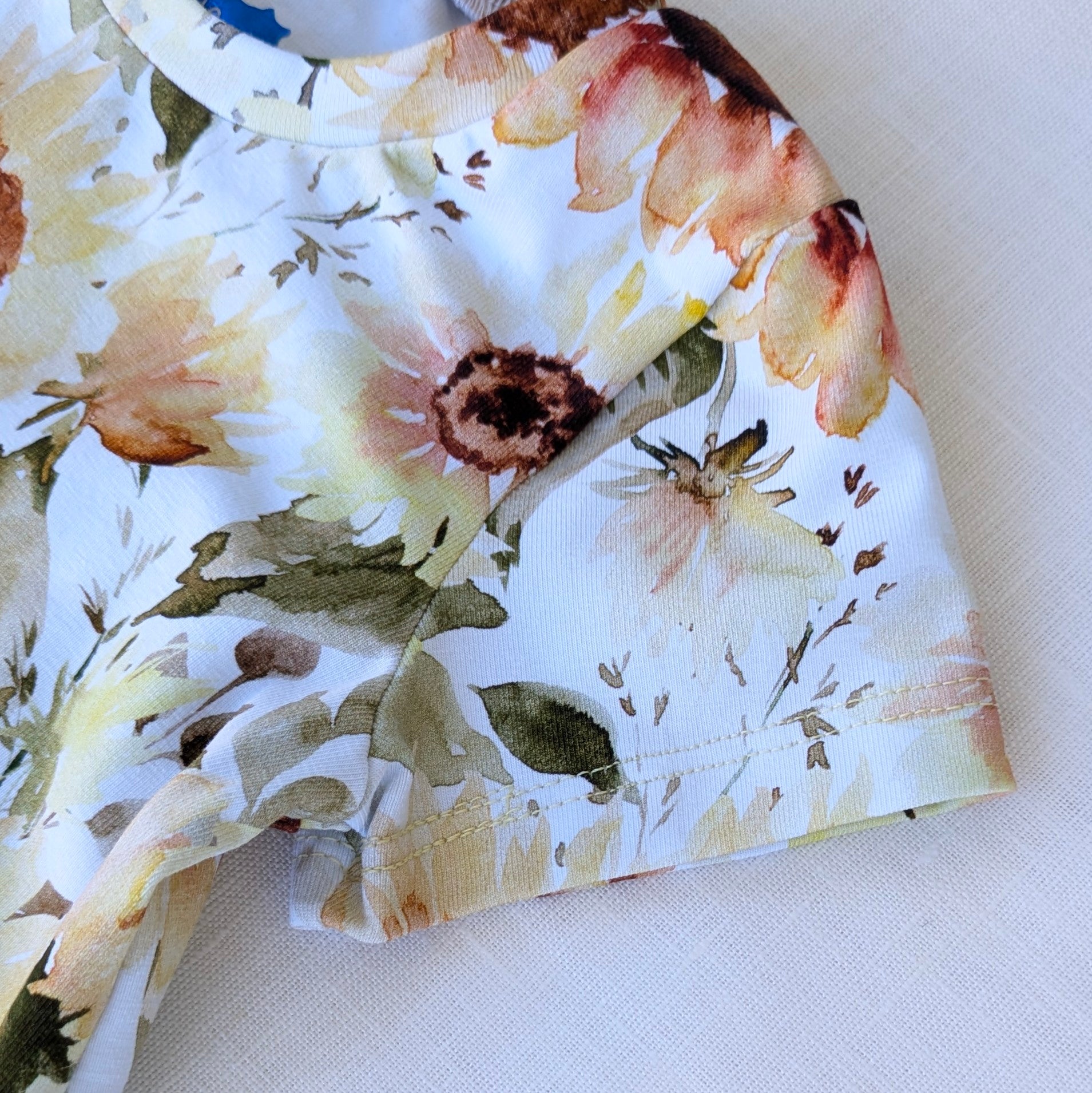 Baby Twirly Dress, Sunflower Collection, Handmade by Love Our Zoo