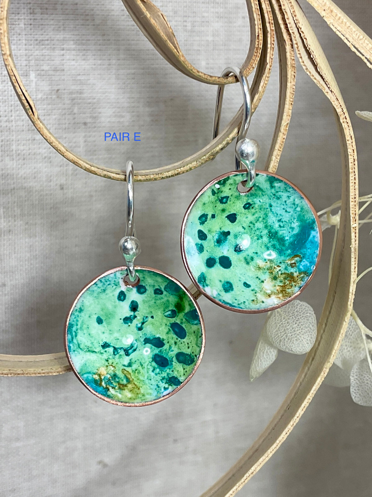 Everyday earrings. Hand painted marble effect. 6 designs