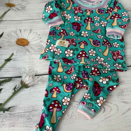 TOADSTOOL PARTY PJ’s 0-3 months