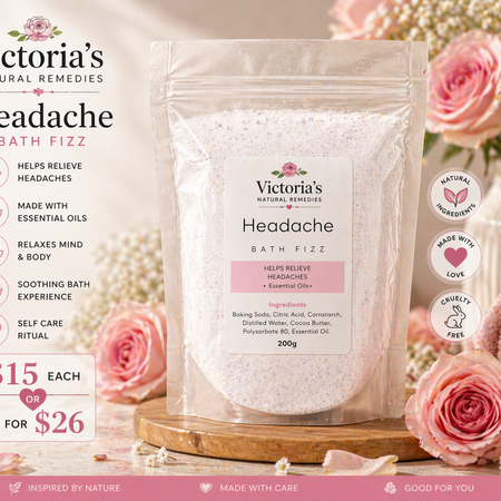 All Natural Headache Bath Fizz 180g
