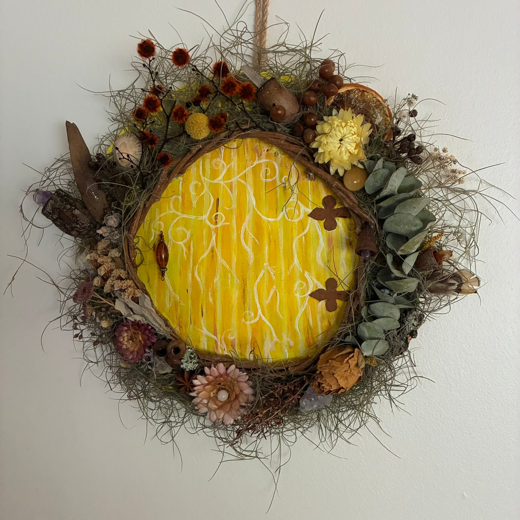Wreath - Hobbit Faery Door (Yellow)