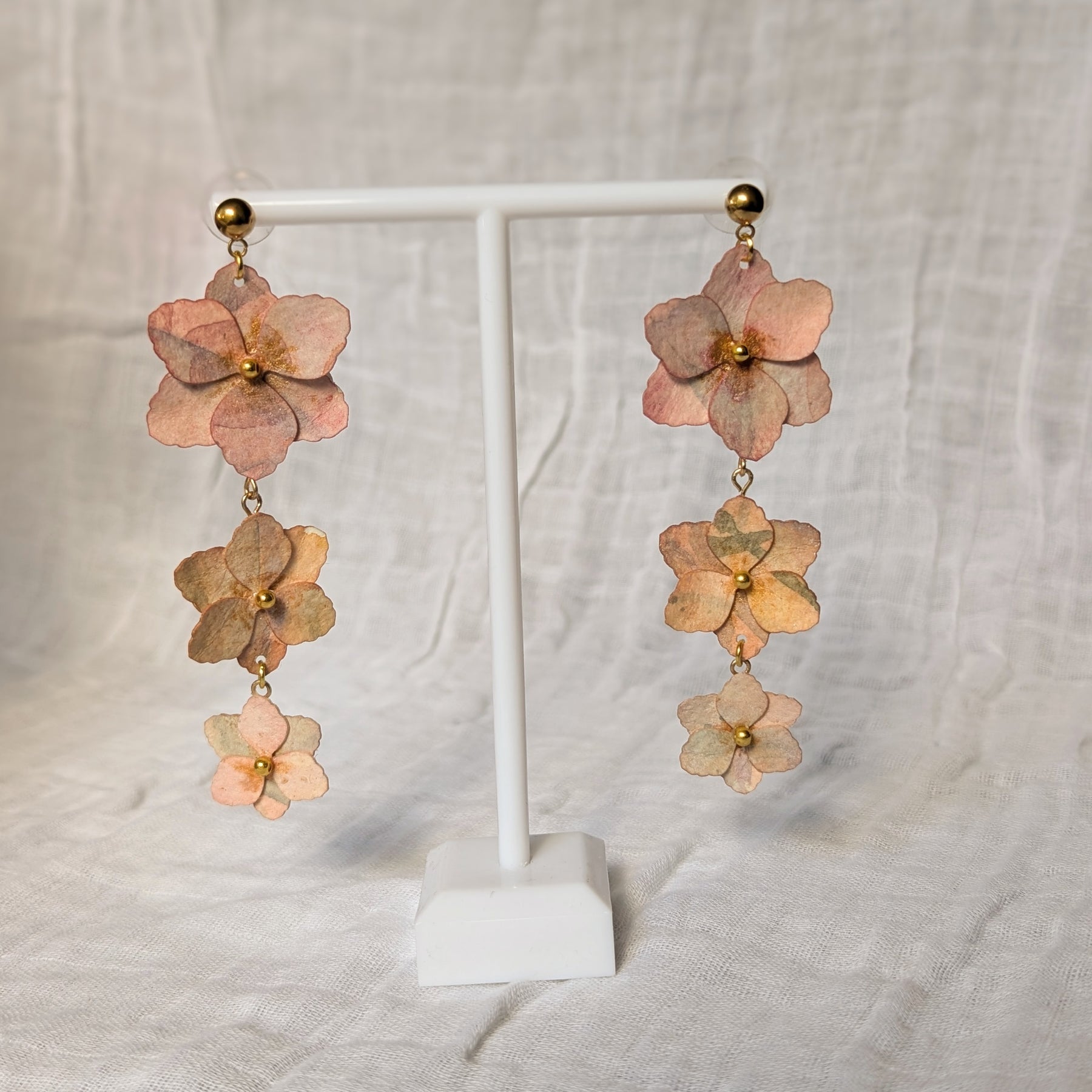 Handmade Gladiolus Floral Statement Earrings | Lightweight Paper Jewellery | Made to Order