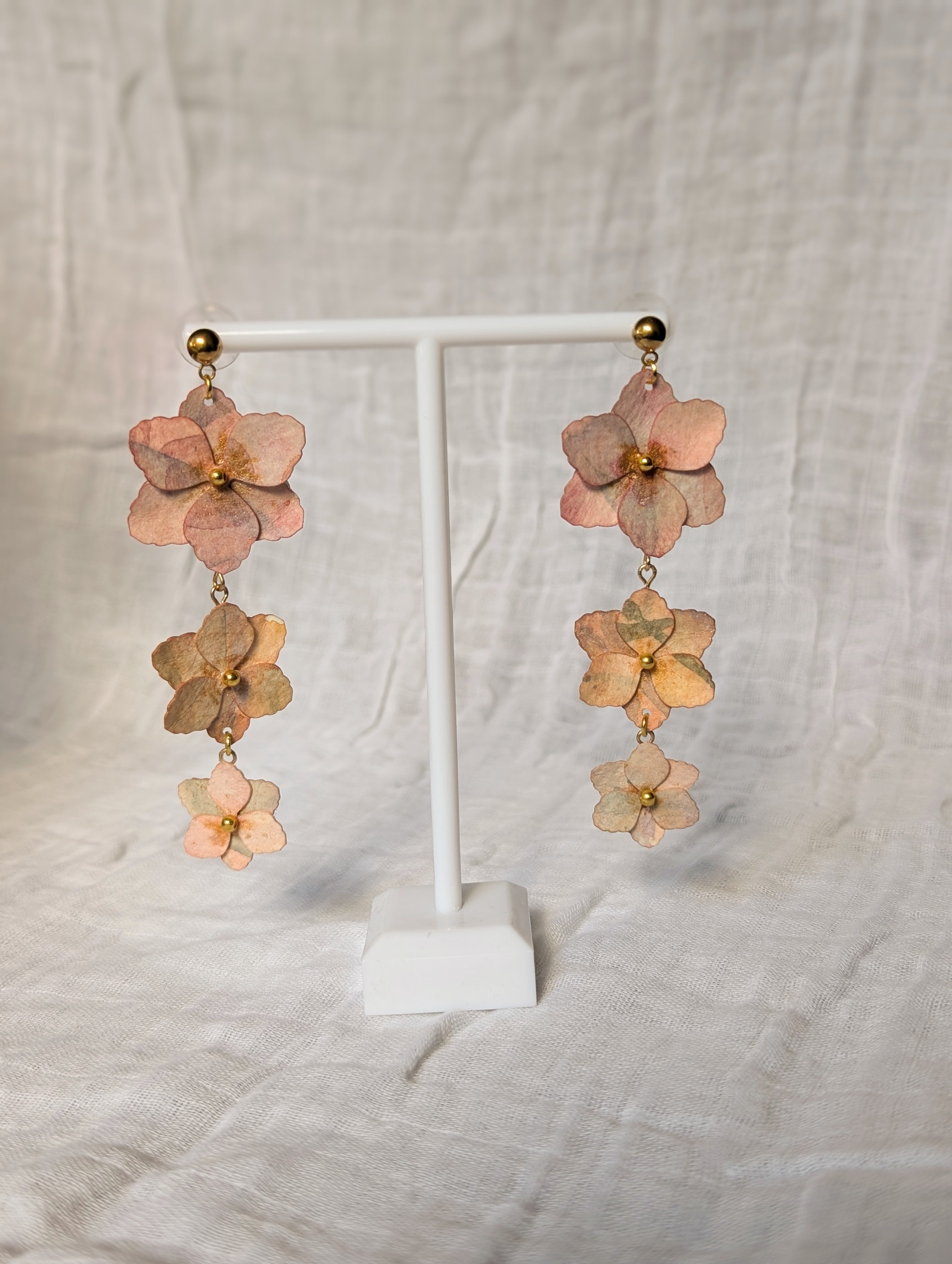 Handmade Gladiolus Floral Statement Earrings | Lightweight Paper Jewellery | Made to Order