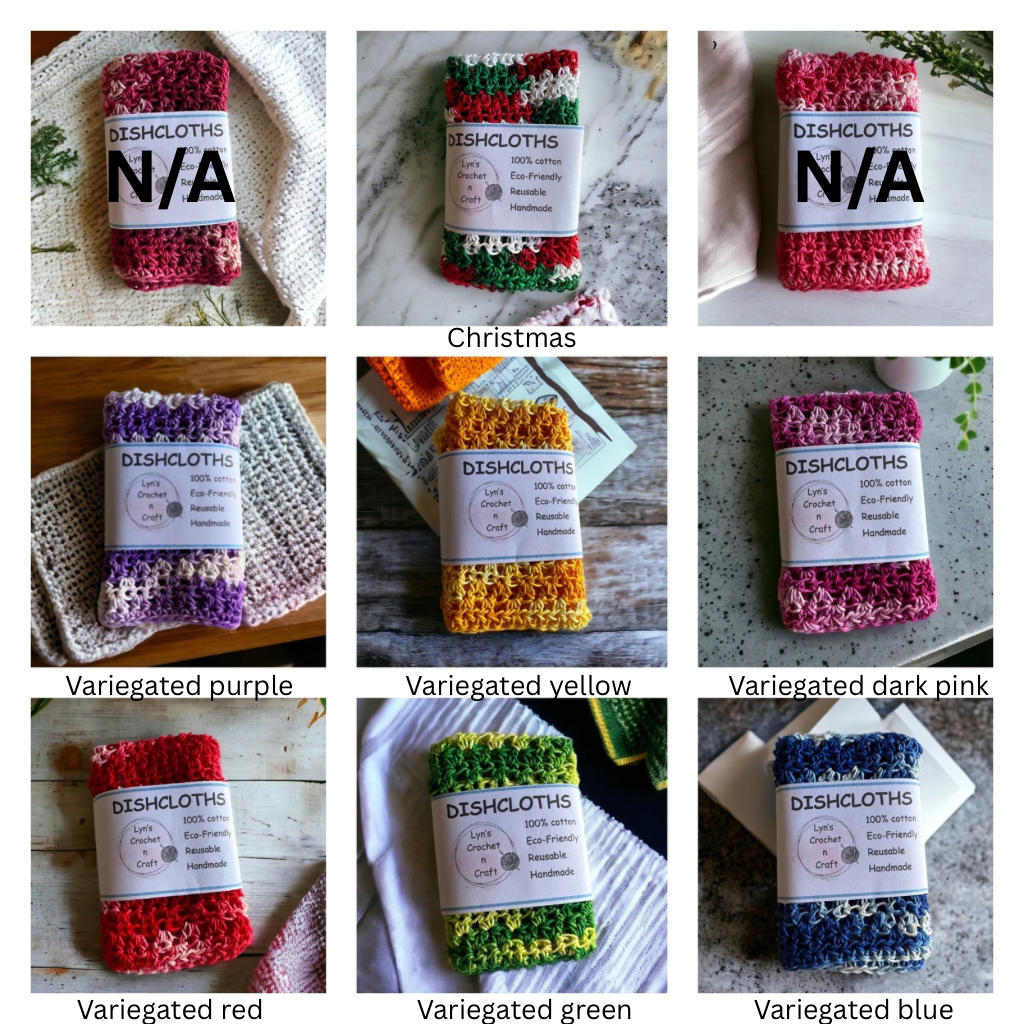 Handmade Crocheted Dishcloths – 100% Cotton | Eco-Friendly - Long Lasting