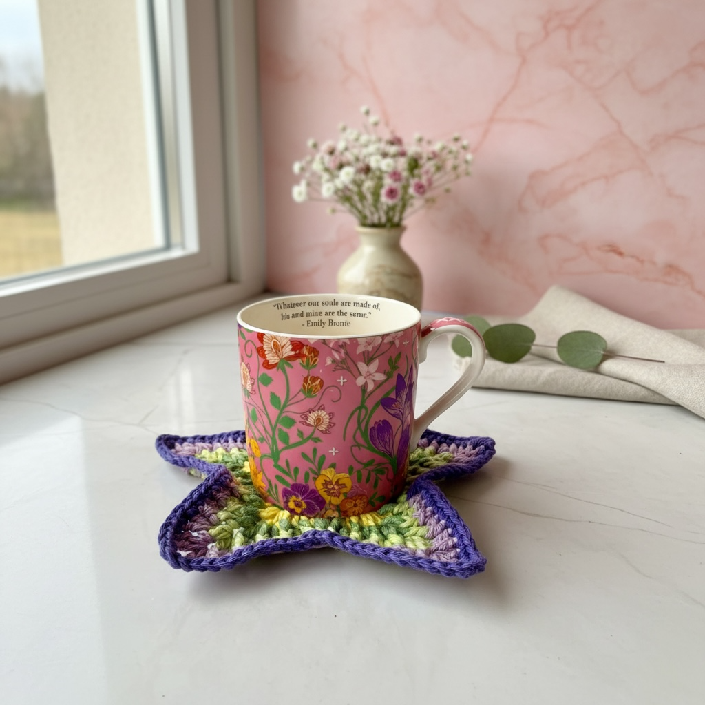 Crochet Starfish Coasters – Handmade Cotton Table Protectors – Coastal & Boho Home Decor – Australian Gift