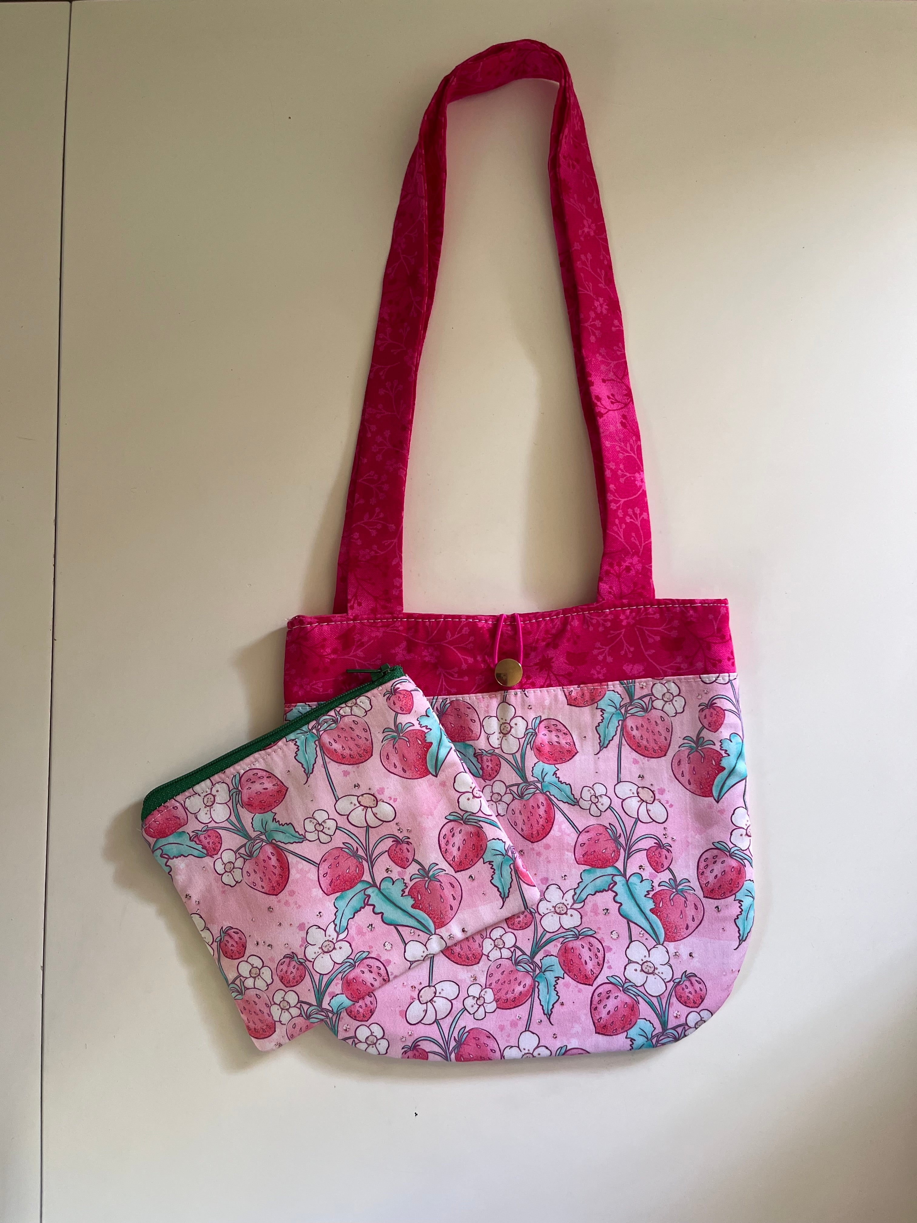 Strawberries handbag and purse
