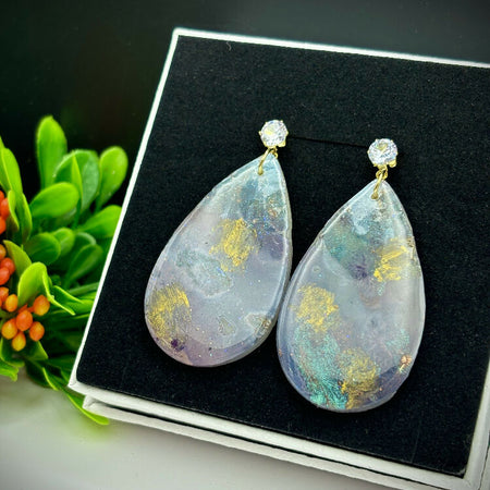 Dreamy Iridescent Teardrop Earrings