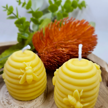 Beeswax Beehive Candle