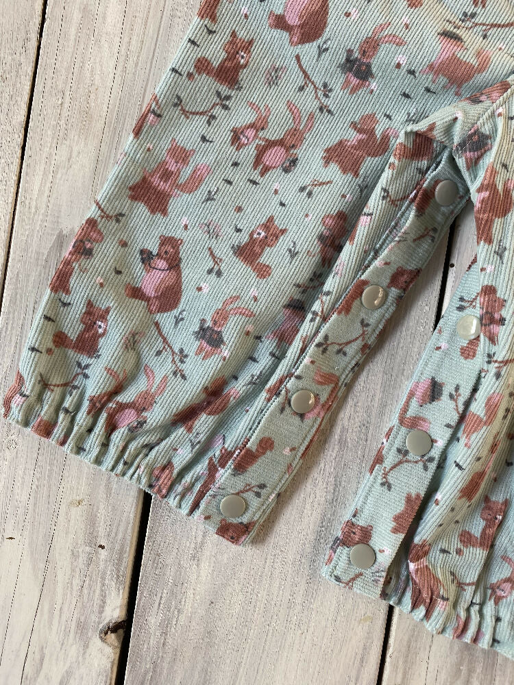 Corduroy Childs overalls woodland on sage