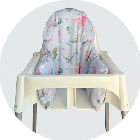 High Chair Support Cushion - Pastel Sealife