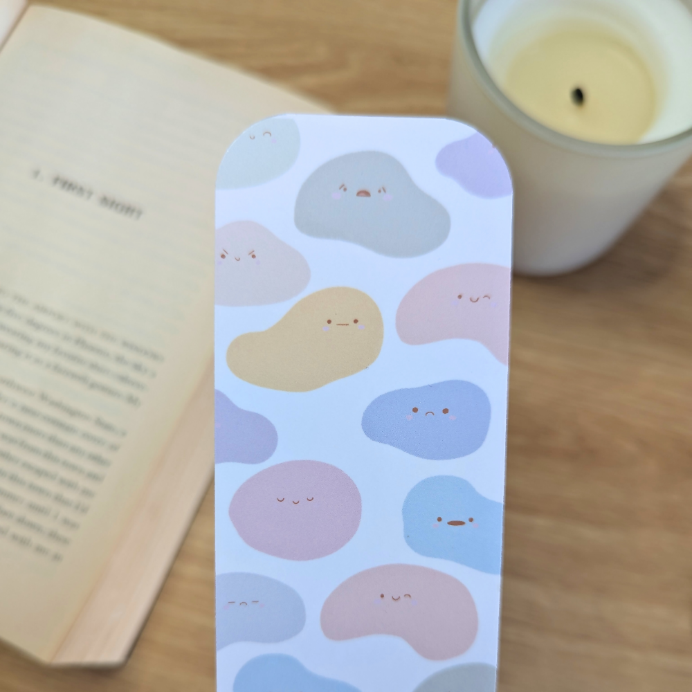 cloudy day bookmark close up