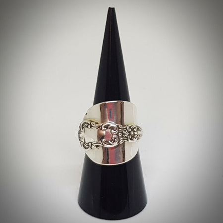 Vintage stirling silver spoon ring Birmingham 1979