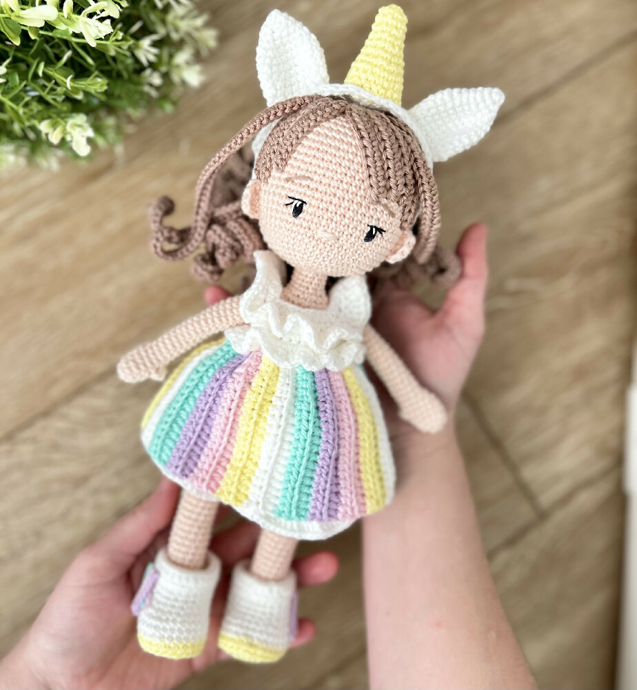 Crochet Unicorn | Doll Friend Set | Made To Order