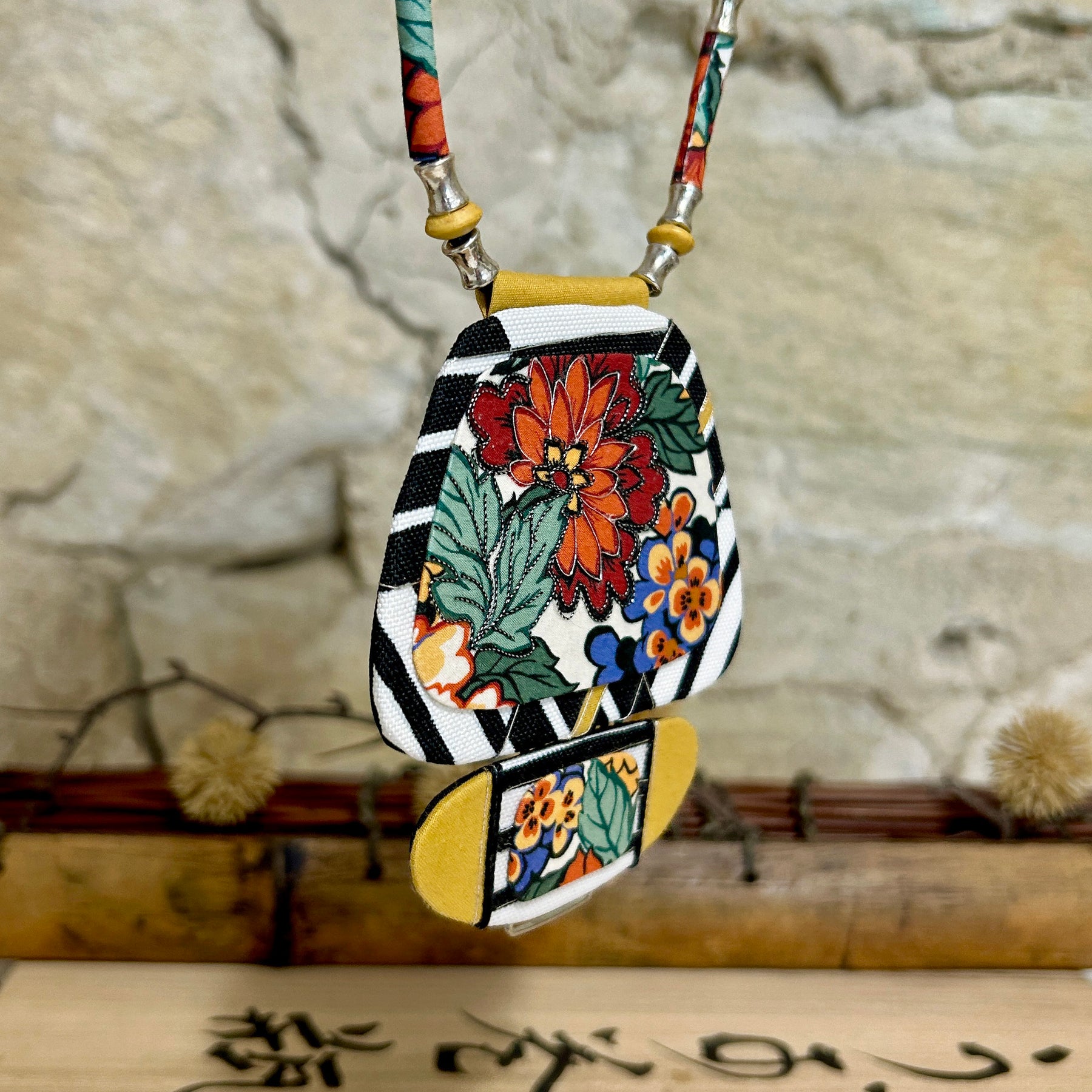 Pendant Necklace Colourful Floral  - APC-27