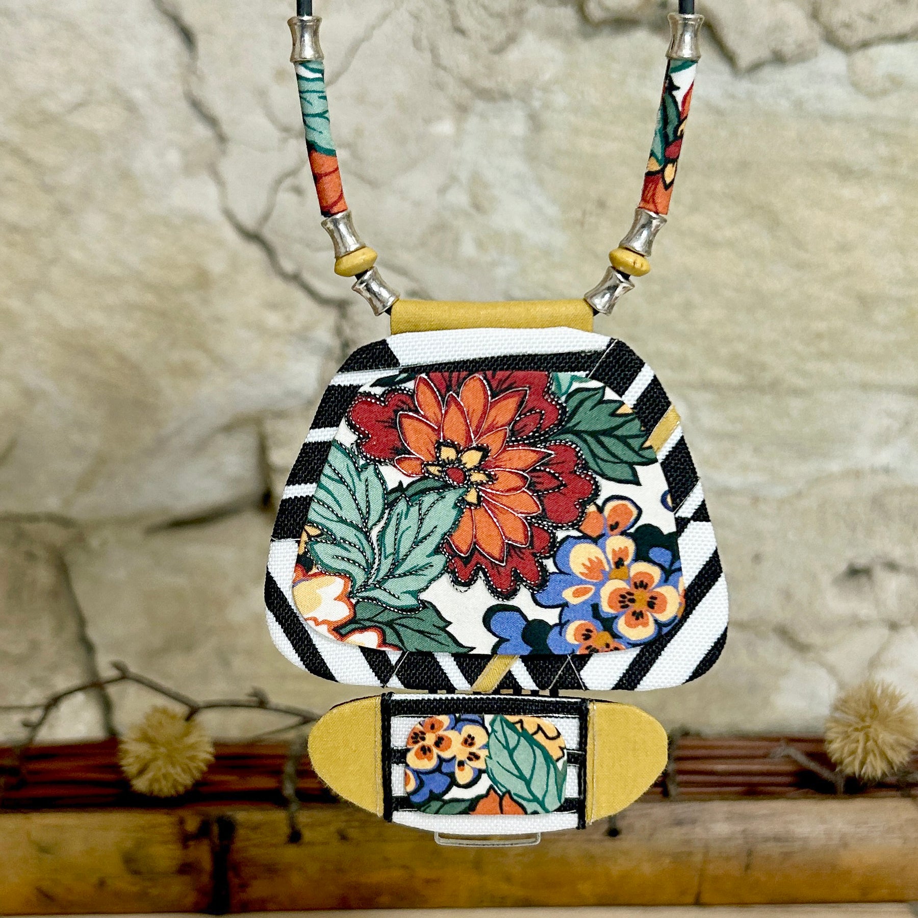 Pendant Necklace Colourful Floral  - APC-27