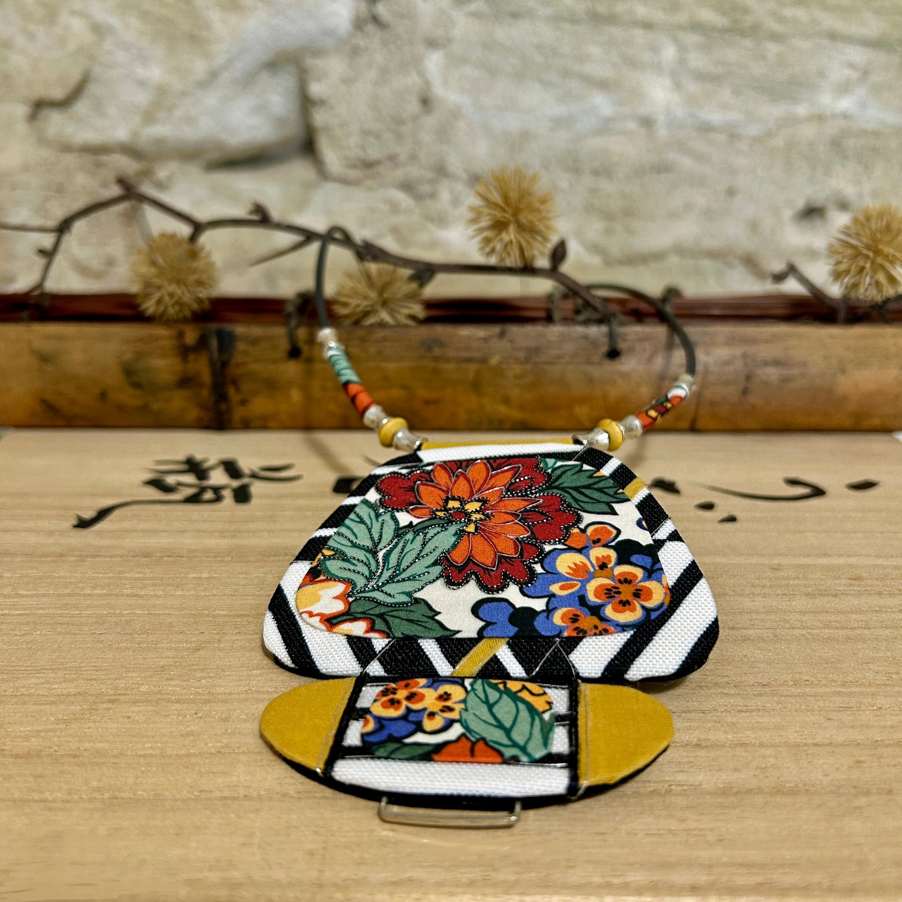 Pendant Necklace Colourful Floral  - APC-27