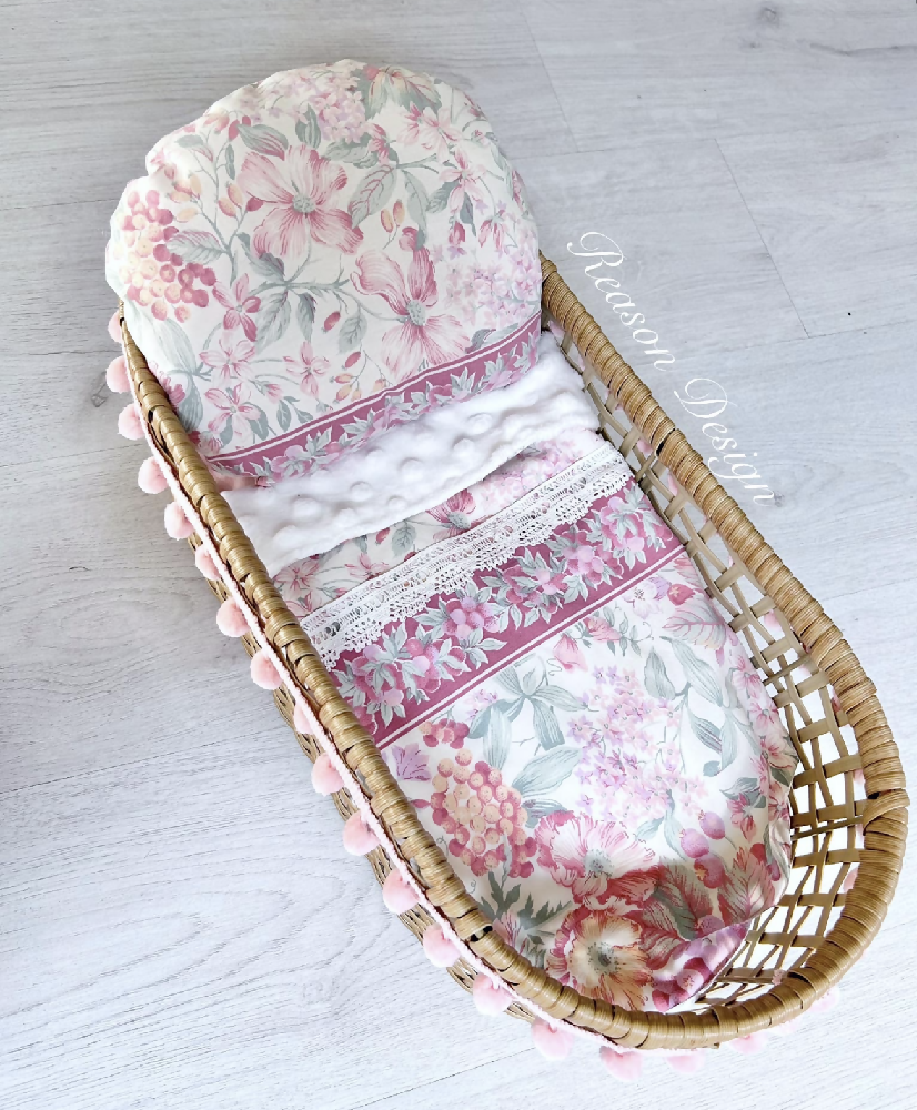 Handmade Doll Bedding Set – Fits Kmart & Target Doll Pram/Bassinet | Pillow & Minky Blanket | Toy Nursery Accessories