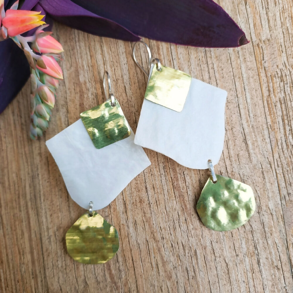 handmade-upcycled-artisan-earrings-white-drop