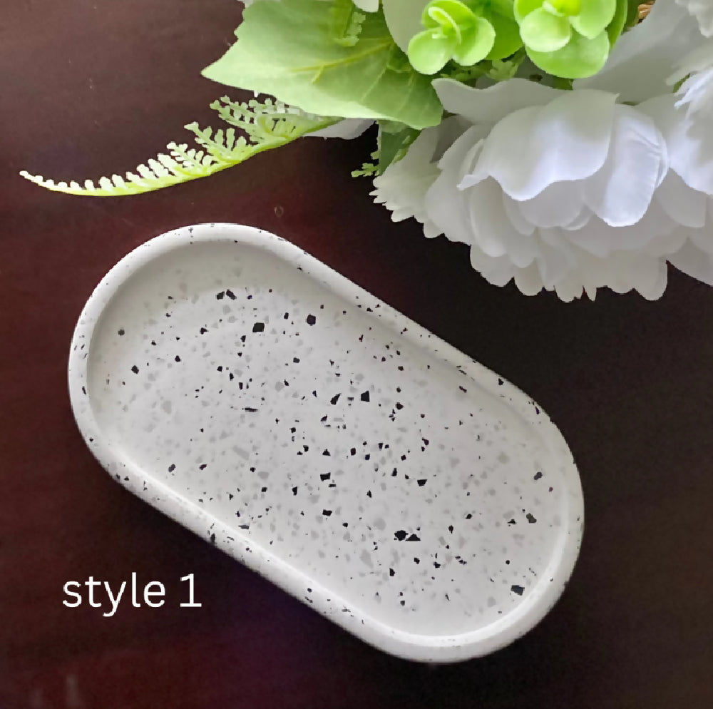 Oval tray in various Terrazzo designs