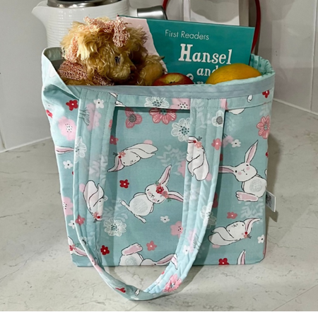 Children's Grocery Tote ... Lined ... Rabbit A