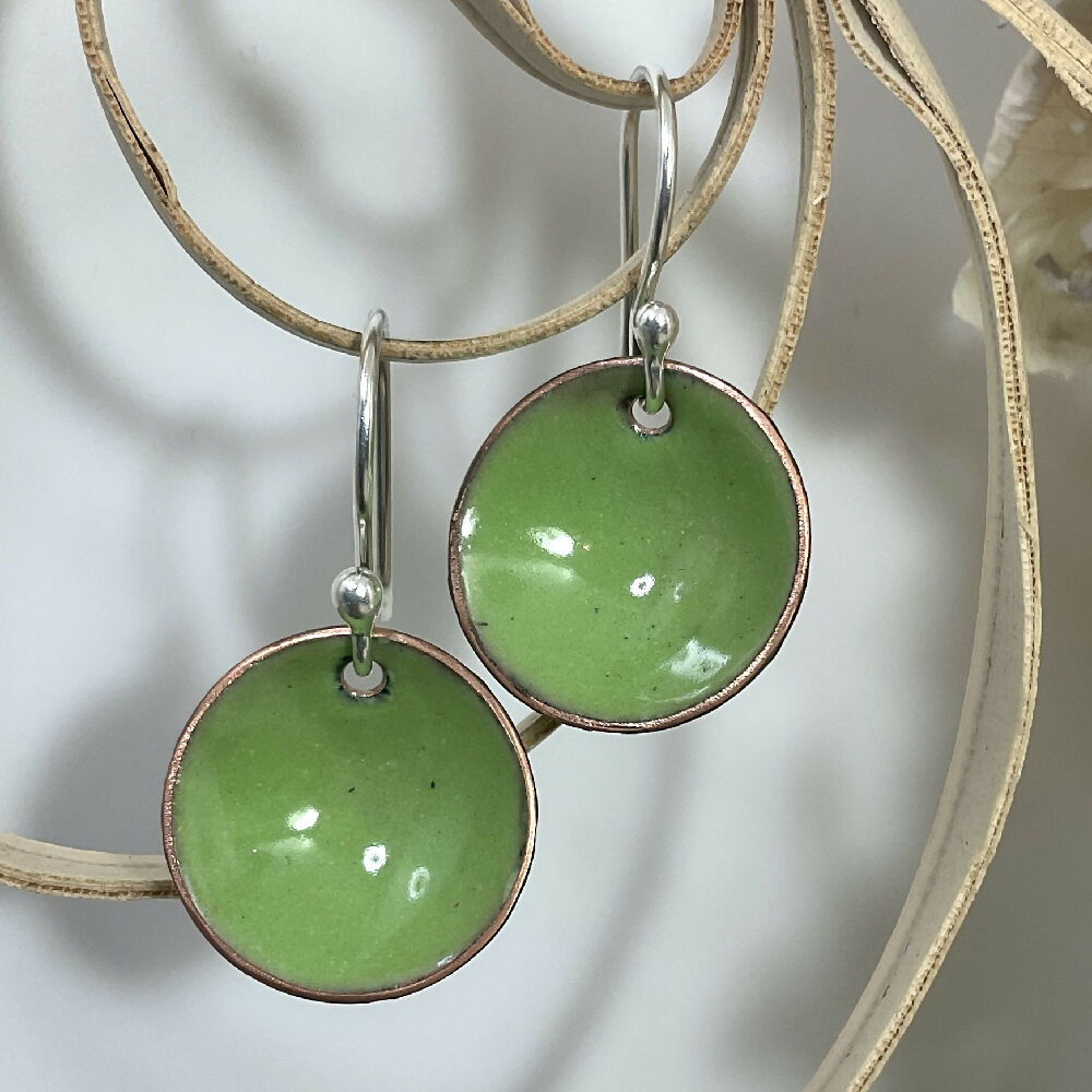 Everyday earrings. Green tones
