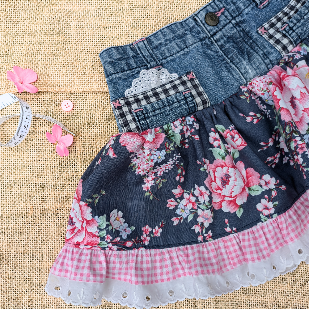 upcycled-denim-skirt-size-2-pink-navy-floral-australian-handmade-sewing-artist-the-denim-patch (2)