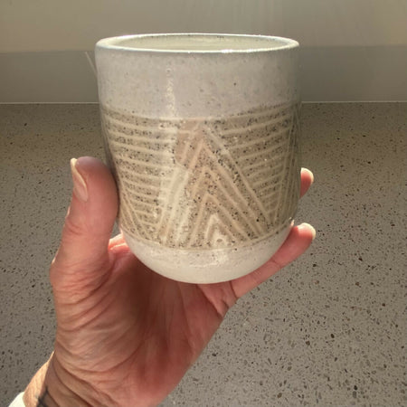 Mishima Tumbler/ Handmade Pottery