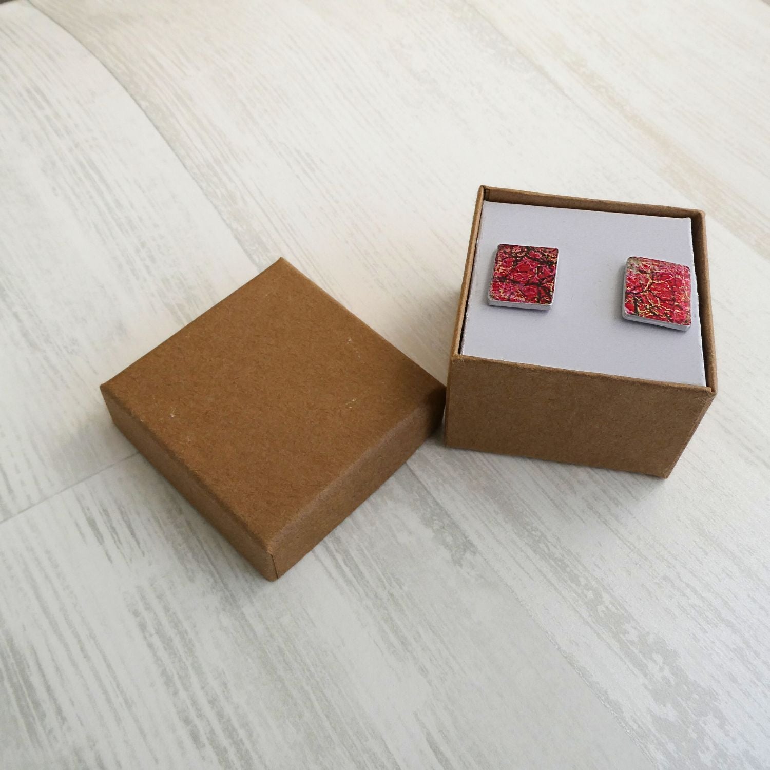 Anodised aluminium cuff links - Fiery Fusion Collection -AM001