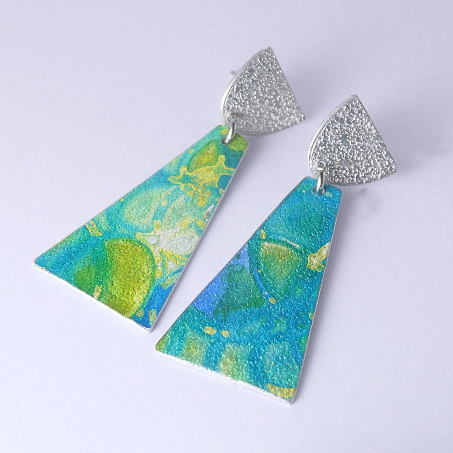 Anodised aluminium earrings Luminous Collection
