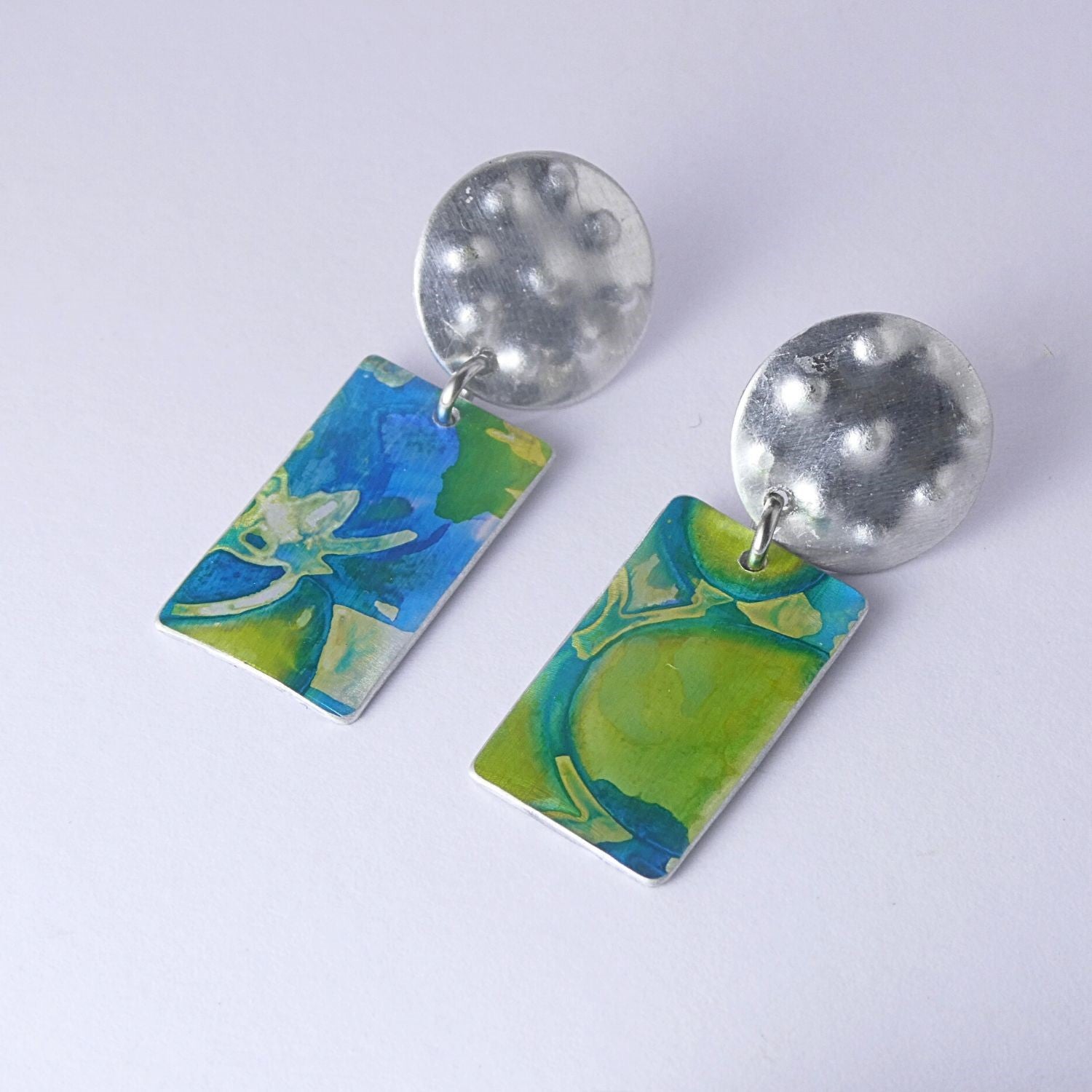 Anodised aluminium earrings Luminous Collection