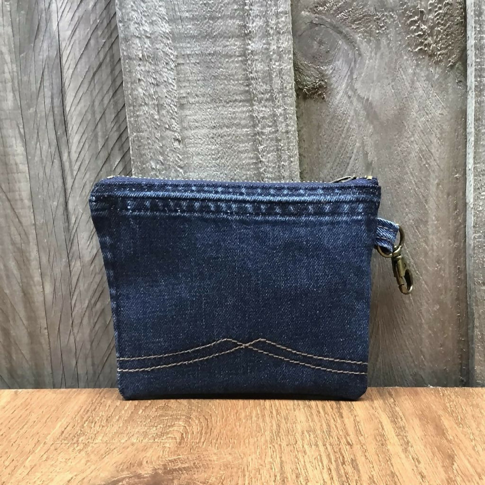 Upcycled Denim Earbud pouch