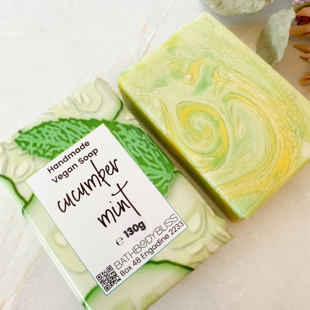 Cucumber Mint Handmade Soap, Vegan Soap, Scented Soap