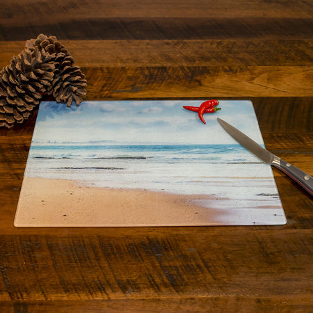 Seascape Chopping Board - Tempered Glass