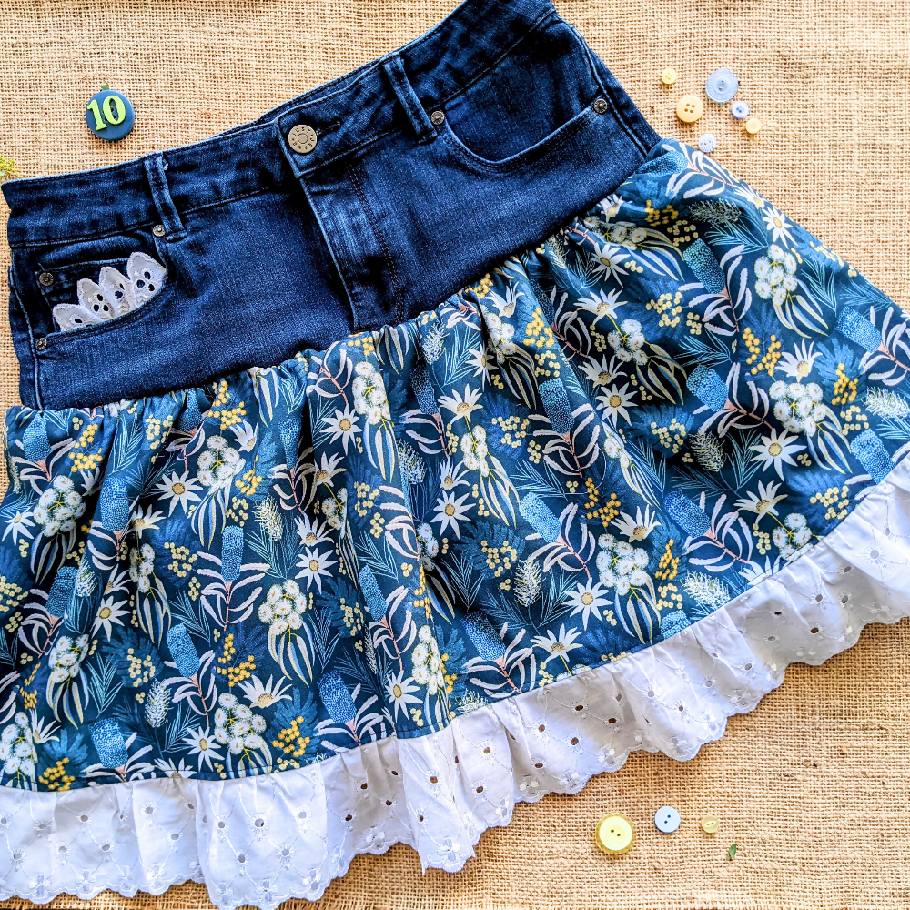 girls-size-10-upcycled-denim-skirt-flannel-flower-wattle-handmade-sewing-artist-the-denim-patch (6)