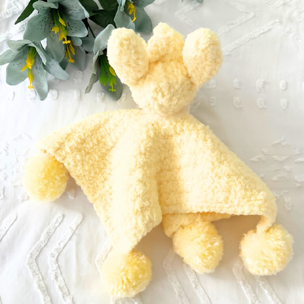 Handmade Crochet Llama Lovey Blanket, Llama Snuggle Blanket