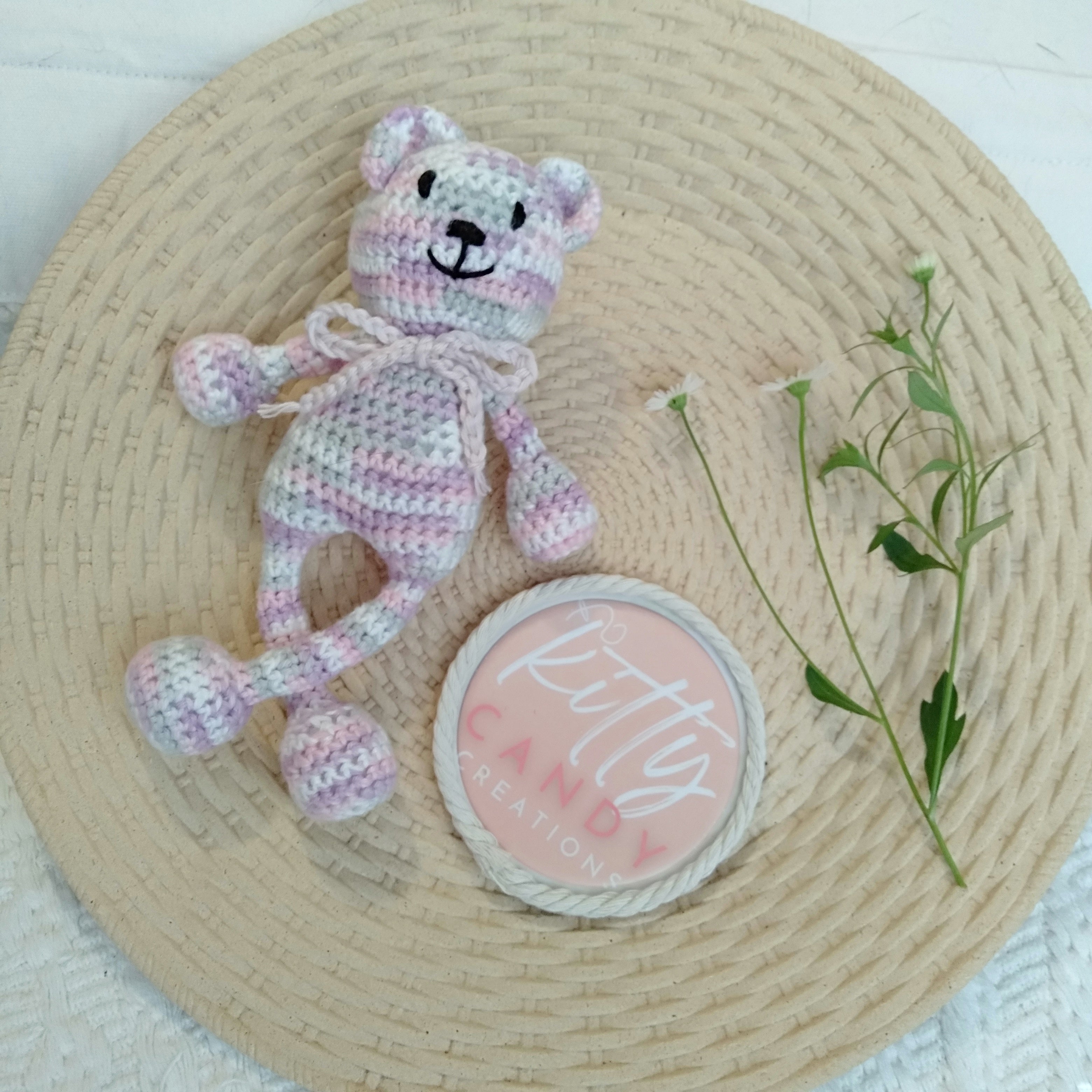 Handmade Crochet Bear Softie - 100% Cotton (multiple colours)