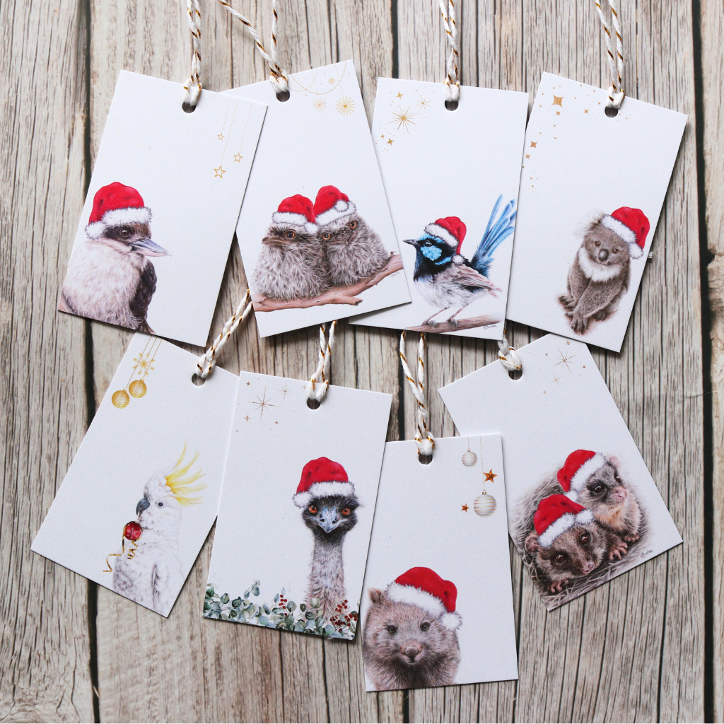 Christmas Gift Tags 8pk | Australian Wildlife | Eco-friendly