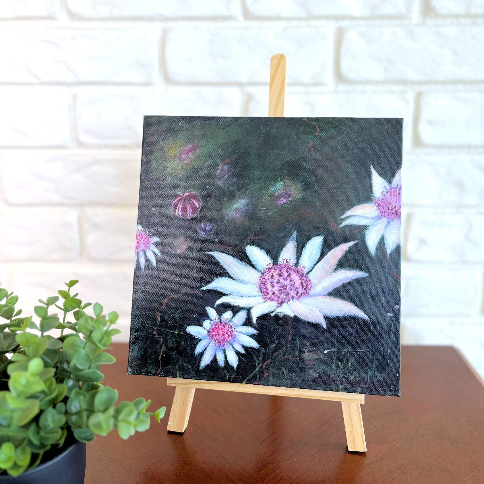 Wall Art Original Acrylic Flannel Flower Painting