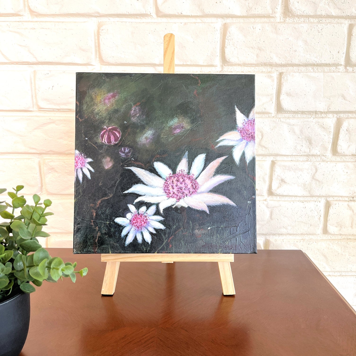 Wall Art Original Acrylic Flannel Flower Painting