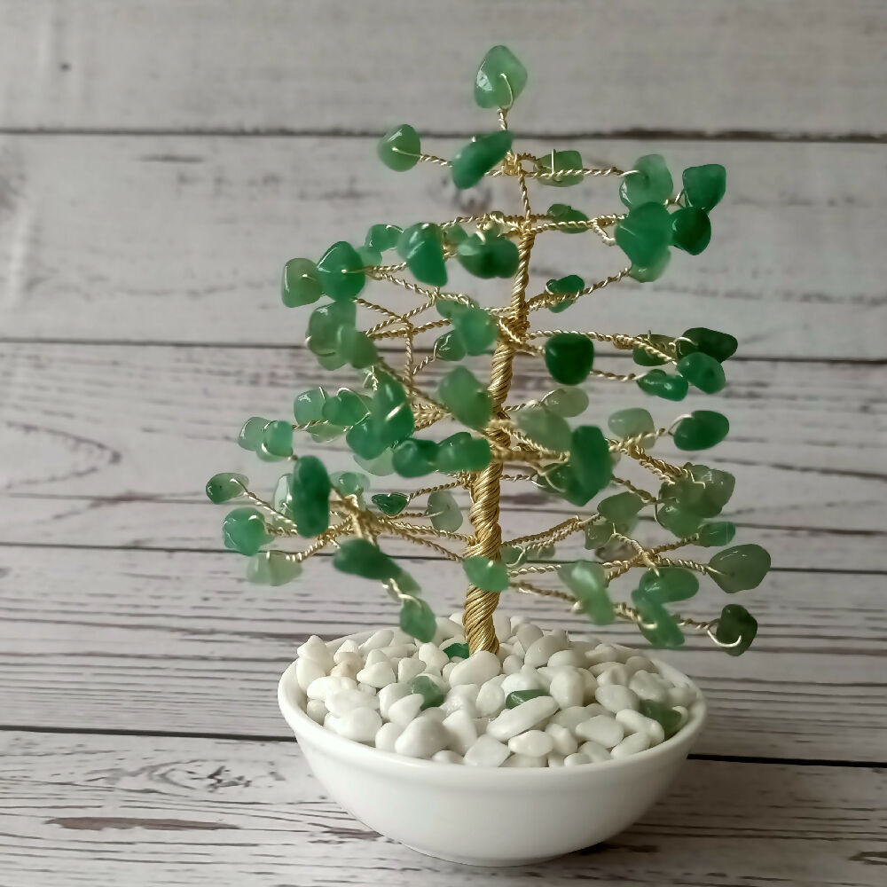 Green Aventurine Christmas Pine Gem Tree