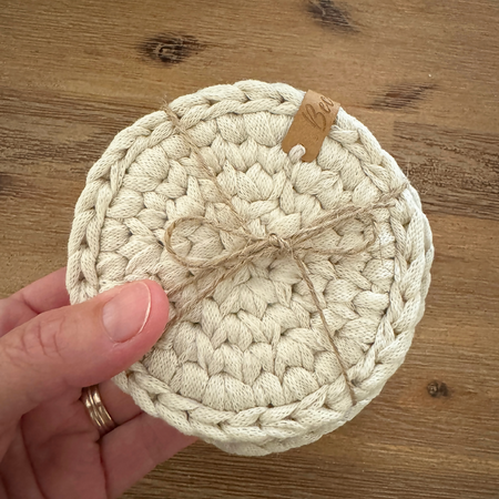 Coasters | Handmade crochet | Sand | Entertaining Gift | Set of 4