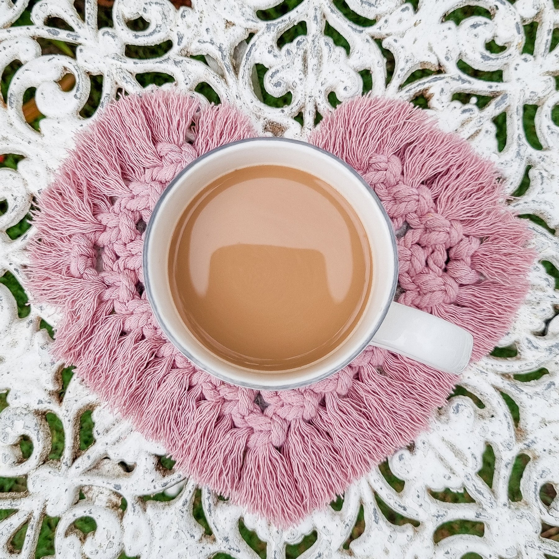 Macrame DIY Kit - Heart coaster OR hanger