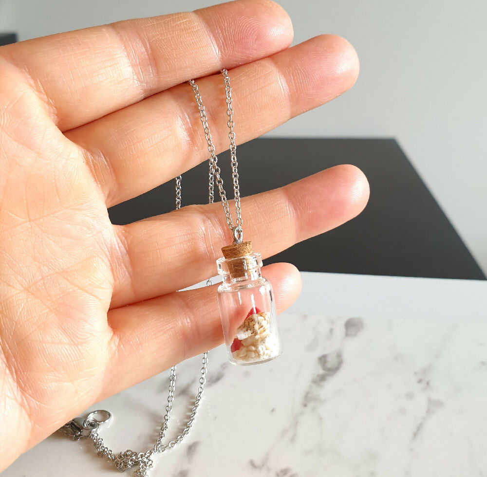 Coral + Shell beach bottle pendant copy 5