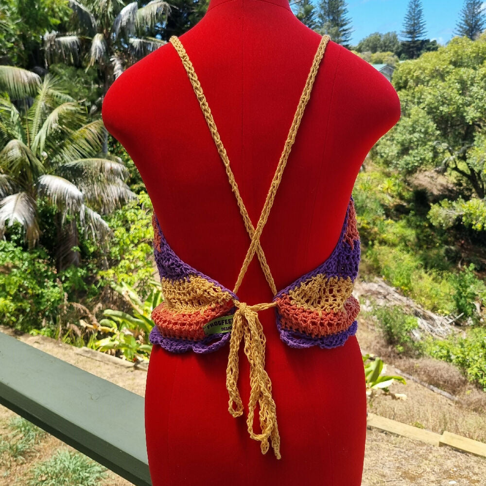 Stripey crochet summer top 3