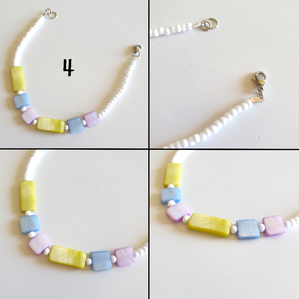 Squear colourful shell beads bracelet copy 8