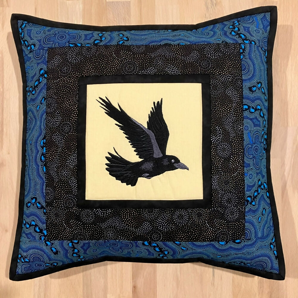 cushion-cover-handmade-Australia-crow_1